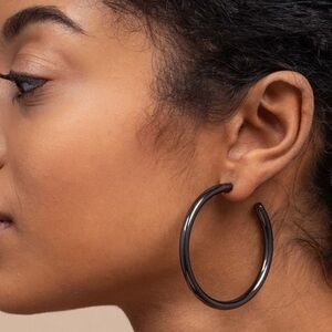 {Uncommon James} Gunmetal Hoops
